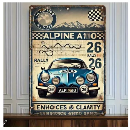 Image de Plaque Vintage Alpine rally