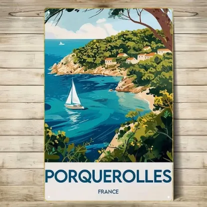 Image de Plaque metal Porquerolles