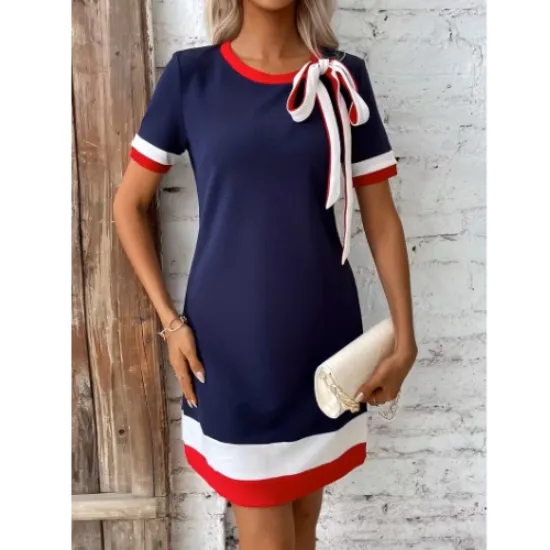 Image de Robe elegante tricolore